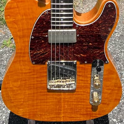 2015 EKlein Custom Telecaster Electric Guitar Amber Flame Maple Ed Klein Tele image 1