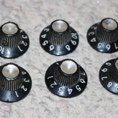 Vintage Original 1960s Fender Blackface Amp Control Knobs - Lot of 6 image 2