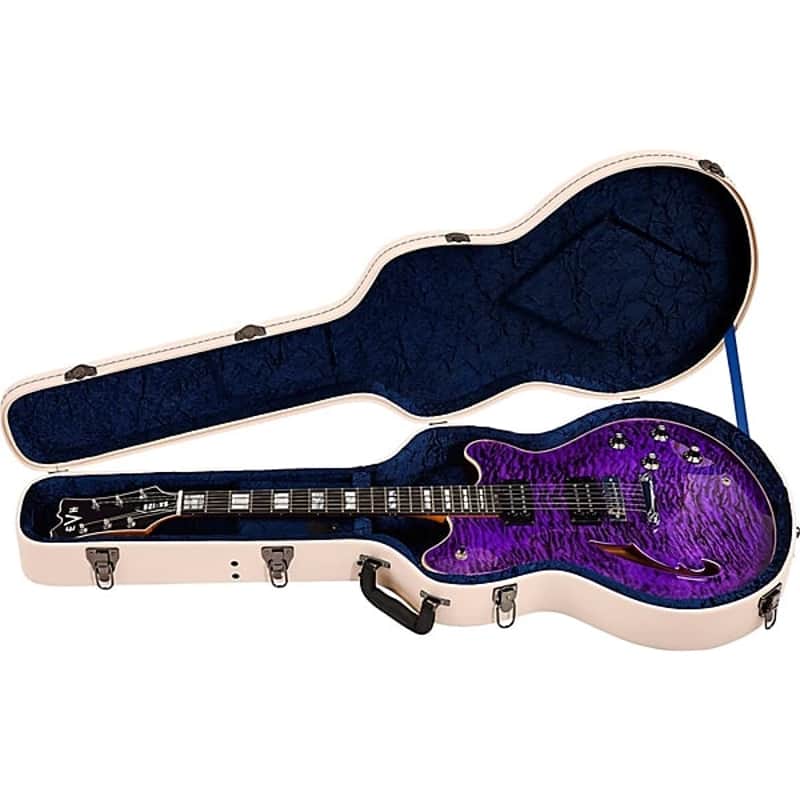 EVH SA-126 Special Semi-Hollow Electric Guitar 2024 - Transparent Purple image 1