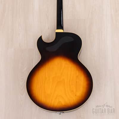 1974 Greco S-55 Vintage Hollowbody Guitar ES-175-Spec Sunburst w/ Embossed Pickups & Case, Japan Fujigen image 3