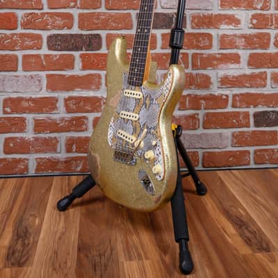 Fender Custom Shop W25 1962 Stratocaster Heavy Relic Gold Sparkle Boos Leather Custom Pickguard 2025 w/OHSC image 5