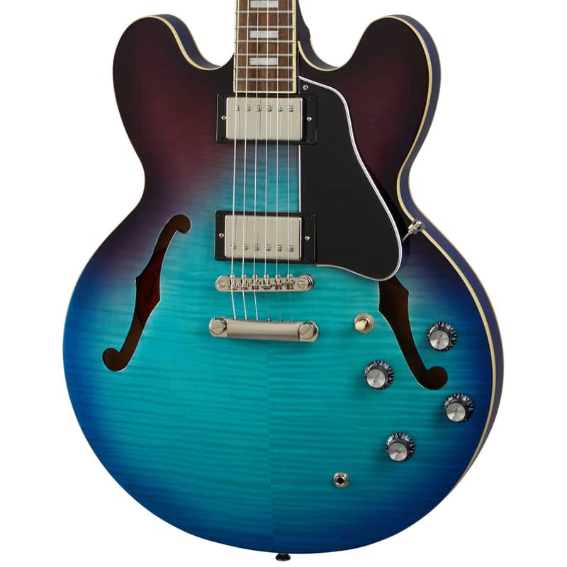 Epiphone ES-335 Figured Semi-Hollow Body Guitar - Blueberry Burst image 1