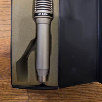 AKG D200E Pair Cardioid Dynamic MIcrophone 1970s - Nickel image 2