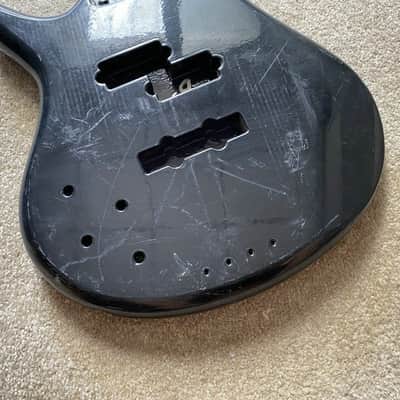 Black Left Handed 4 String Bass Basswood Body image 4
