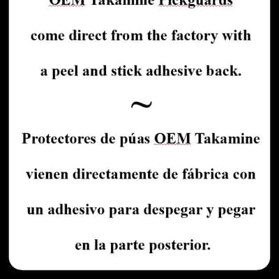 Takamine Pro Series TP0307 Acoustic Guitar 3 Ply B/W/B Pickguard / OEM Geniuine Part image 7
