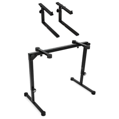 K&M 18820 Omega Pro Keyboard Stand and 2nd Tier Bundle - Black image 2