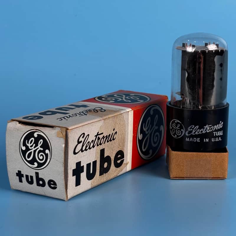 1964 General Electric 6SN7 Vintage Grey Plate vacuum tube! Tests Good! T572 image 1