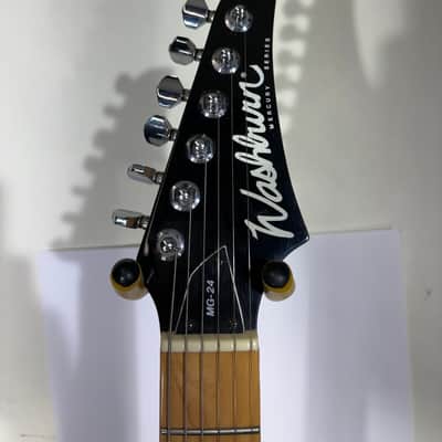 Washburn Electric Guitar MG-24 - Pearl Blue Finish (In-House Adjusted) - Includes Case image 4