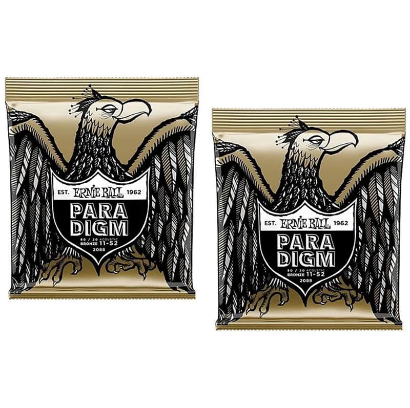 Ernie Ball P02088 Paradigm Light 80/20 Bronze Acoustic Guitar Strings (11-52) 2010s, 2 PACK, #P02088-2 image 1