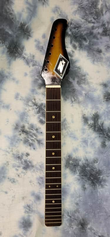 Vintage RARE 1962 Zenon Japan Electric Rosewood Guitar Neck Luthier Parts image 1