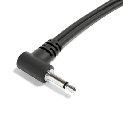 ExcelValley [Black] 5-Pack - Right Angle Mono Splitter Y Patch Cables - TS 3.5mm 1/8" Eurorack Synth Synthesizer image 3