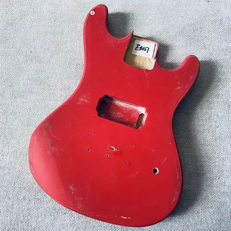 Red Basswood Mini Guitar Body DIY Project image 1