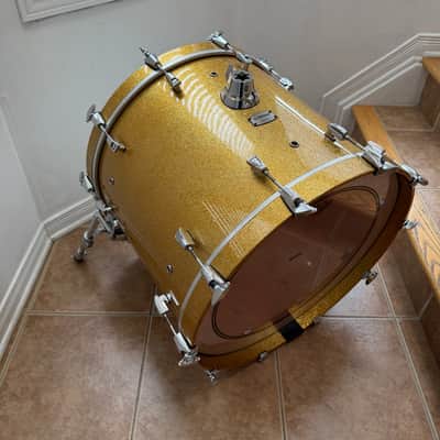 Yamaha Absolute Hybrid Maple 22" Bass Drum // Drum Set Gold Champagne Sparkle AHM image 2