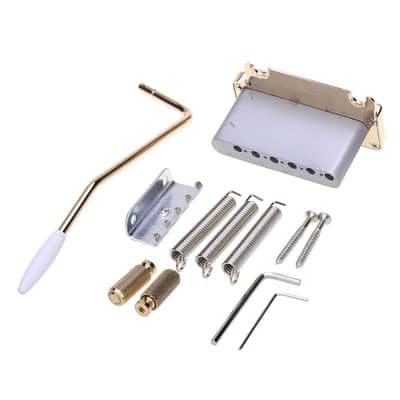 Wilkinson 52.5mm(2-1/16 inch) Full Block ST Guitar Tremolo Bridge 2-Point Fits MIM USA STRATS Gold image 3