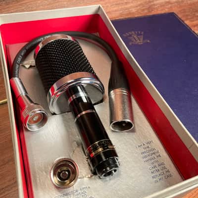 Vintage Ronette SB 742 Crystal Dual Capsule Microphone 50s Black / Silver (Rare) NOS image 4