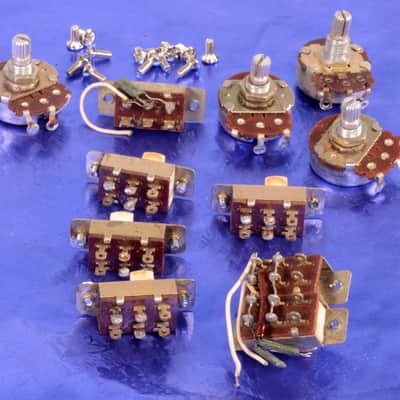 '60s Japan Electric Guitar Pickup Selector Switches And Pots Good Used Condition image 2
