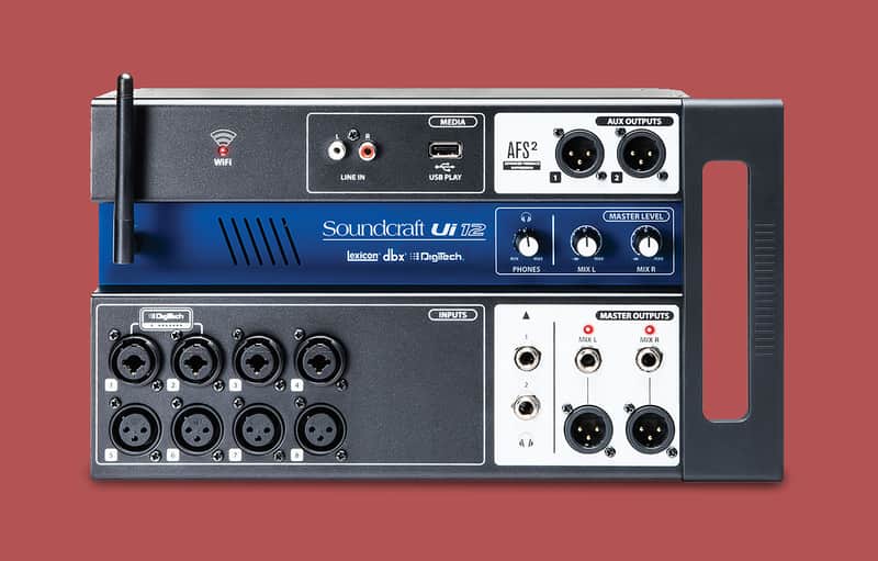 Soundcraft Ui12 12-Channel Remote Controlled Digital Mixer 2020s - Black/Blue image 1