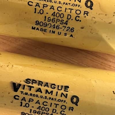 Sprague 1uF 400V Vitamin Q Matched Pair (For Tube Amps, Speaker Crossover, Hi-Fi) image 4