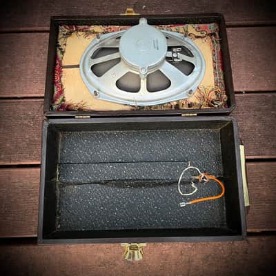 Rotary Connection Loaded 6x9 mini/travel/portable guitar speaker cabinet! Vintage 8 ohm speaker. Paisley grill cloth. Unique vintage style. 2026 - Dark brown tolex image 11