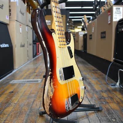 Fender Custom Shop 1958 P-Jazz Bass Heavy Relic Chocolate 3-Color Sunburst w/Tweed Case image 2