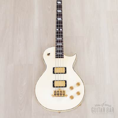 2002 Greco LGB-90 Full Scale LP Custom Bass Pearl White, Japan Fujigen image 2