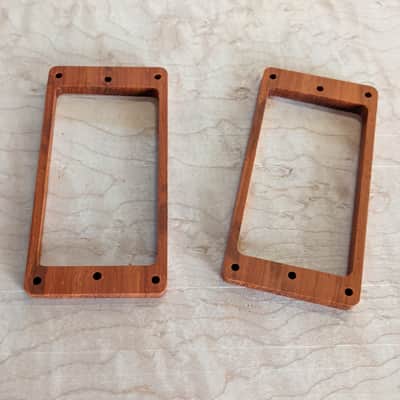 Guilford Padauk Tapered Pickup Ring Set w/ Recessed Height Holes - Fits PRS USA Guitars image 2