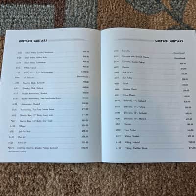 Vintage 1966 Gretsch Retail Price List! Rare, Original Case Candy, Paperwork! image 2