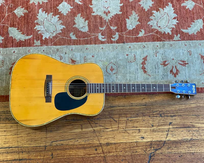 70s Kiso Suzuki W-200 Dreadnought Acoustic with HSC | Reverb