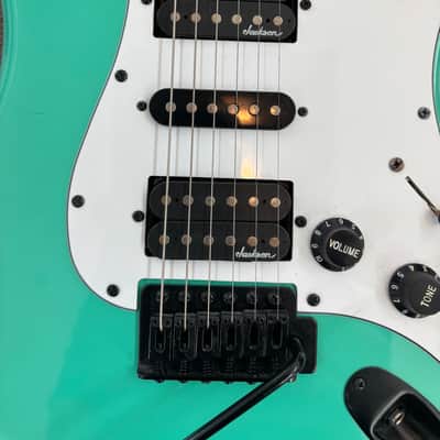 Jackson Stratocaster style Gloss Teal Green image 4