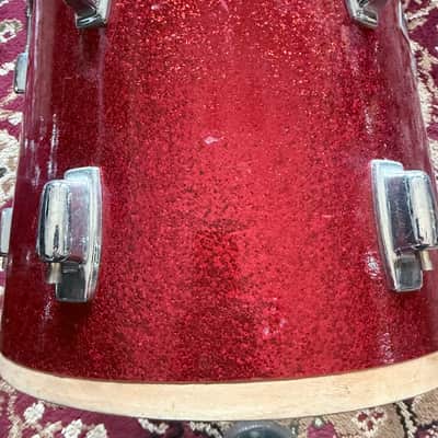 Ludwig Late 80's Early 90's - Red Sparkle USA 11x12 & 12x13 image 5