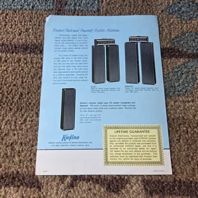 Vintage 1971 Kasino Public Address PA System Catalog! Original Case Candy, Paperwork! image 3