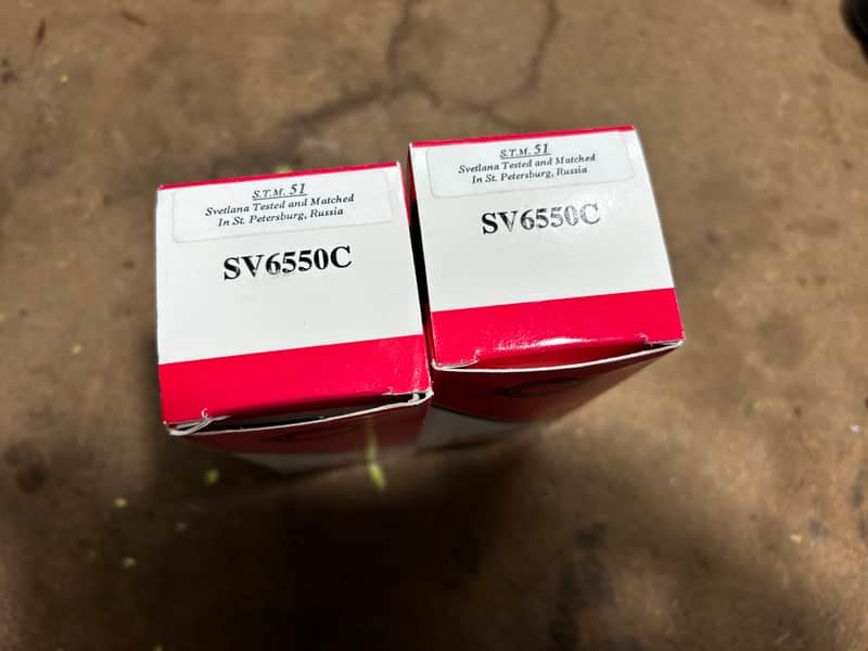 NOS NIB pair 1999 Svetlana 6550C / 6550 tubes image 1