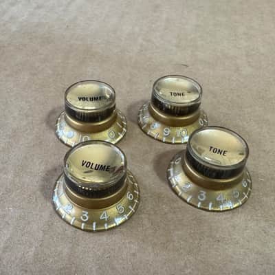 Gibson Vintage 1967 Gold Reflector Knobs Les Paul ES-335 330 175 1968 1969 1970 image 2