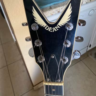 Dean Custom shop V 1996 transition era guitar from the Florida custom shopTransparent Cherry image 5
