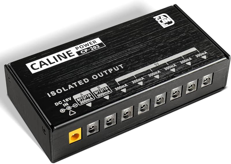 Caline CP-202 Pedal Power Supply True Isolated Pedal Board Power Supply with 8 Outputs 9V 12V 18V, Short Circuit Overcurrent Protection  Fast US Ship image 1