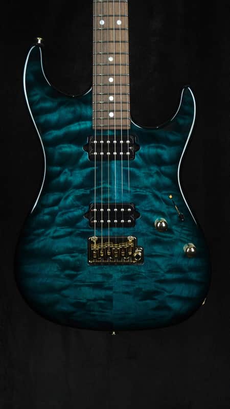 Suhr Standard Thin Burst Limited Edition in Transparent Teal with Indian Rosewood Fingerboard and Suhr 2 Post Tremolo image 1