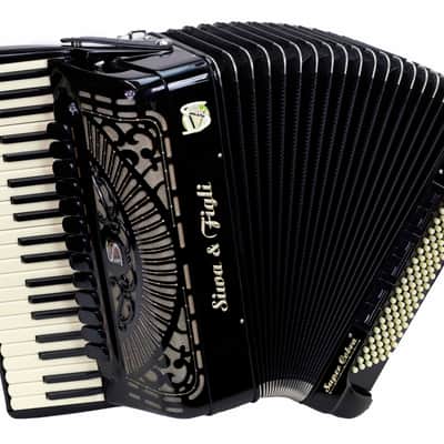 Siwa & Figli Accordion, Super Cobra  18.5" Keyboard Black image 1