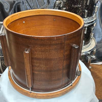 Ludwig 12" deep X 15" head Victory Marching Snare Drum (TL-2246) early 40's - Mahogany image 11