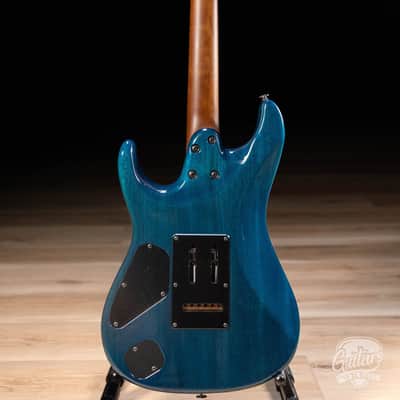 Ibanez MMN1 Martin Miller Signature Guitar w/ Case – Transparent Aqua Blue image 7