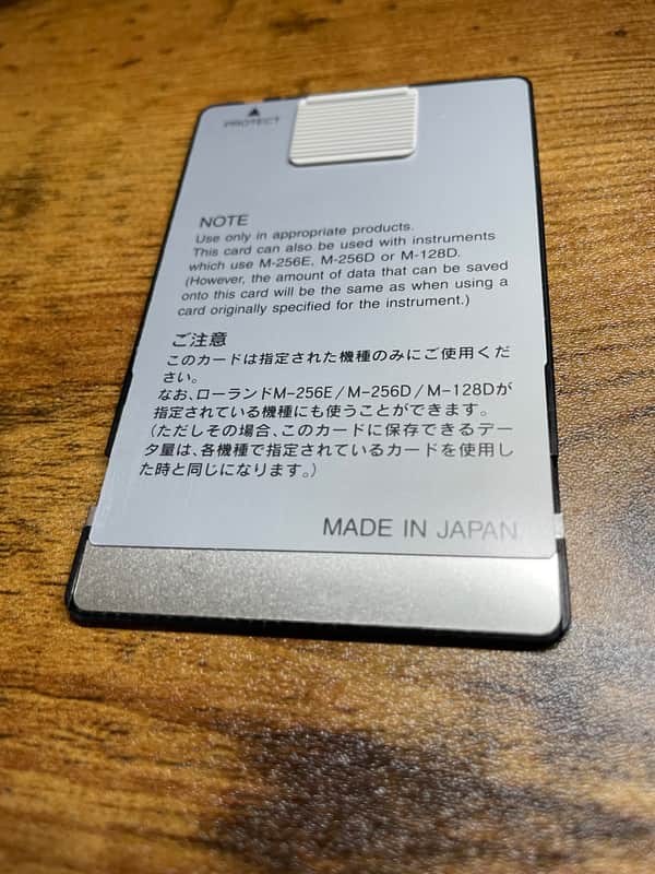 Roland M-512E Vintage RAM Card/Memory Card 90's | Reverb