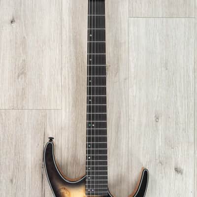 Dean Exile Select Floyd Fluence Guitar, Ebony Fretboard, Natural Black Burst image 7