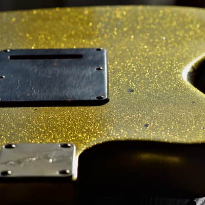 American Fender Jazzmaster Relic  Custom  Nitro Gold Sparkle G&G Case image 23