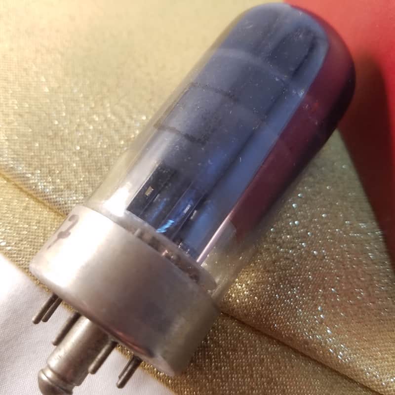 NU National Union 7N7 Loktal tNOS AT1000 TESTED Balanced! PI Vacuum Tube greyglass T1 rare support rods triple mica early military dual triode (like 6SN7) 1941-1946 image 1