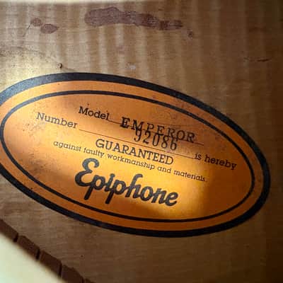 Epiphone Emperor J 1992 Antique Sunburst made in Japan image 7