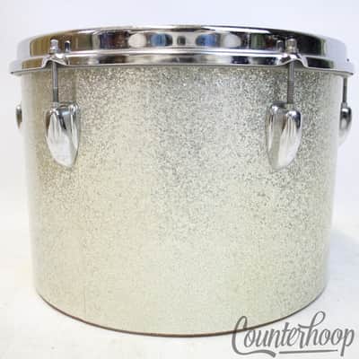 *Slingerland 13x9" Silver Sparkle Wrap Concert Tom Drum Chrome Vintage 70s Niles image 4