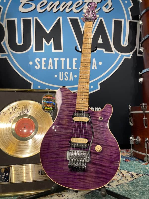 Music Man Brad Whitford’s Gift From Eddie Van Halen, Aerosmith, EVH (#127) 1991 Purple image 1