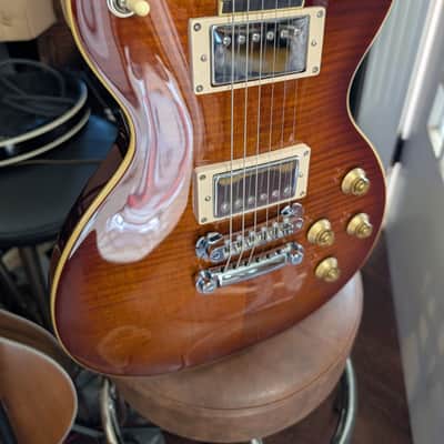 Zemaitis Z22FF Z Series Electric Guitar, Flame Maple Top, Gig Bag - Brown Burst image 4