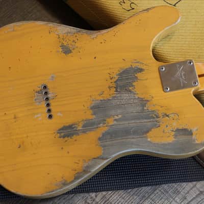 2019 Fender Custom Shop 53 Telecaster Time Machine 30th Anniversary Electric Guitar Heavy Relic Butterscotch Blonde + COA OHSC image 12