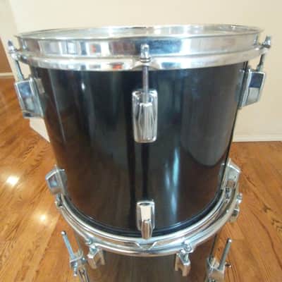 Pearl Vintage 13 round x 11 rack tom gloss black very clean image 2