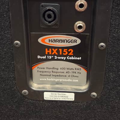Harbinger HX152 Dual 15" 2-Way Passive Speaker Pair image 8